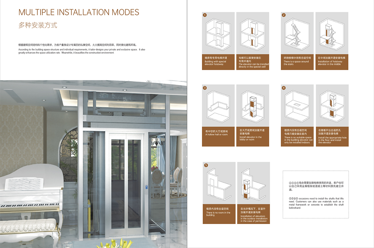 时尚别墅电梯安装方式